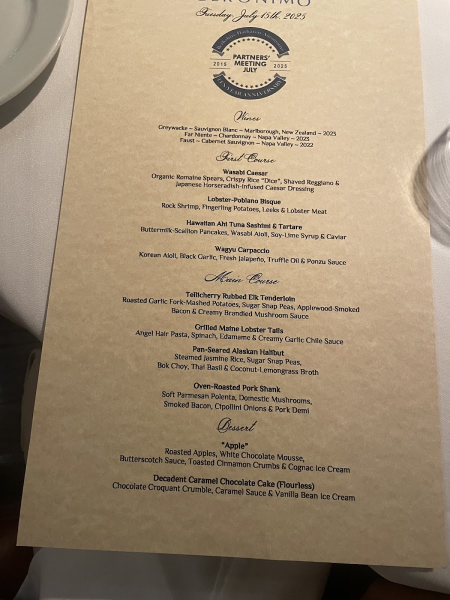 Menu - Geronimo photo 3