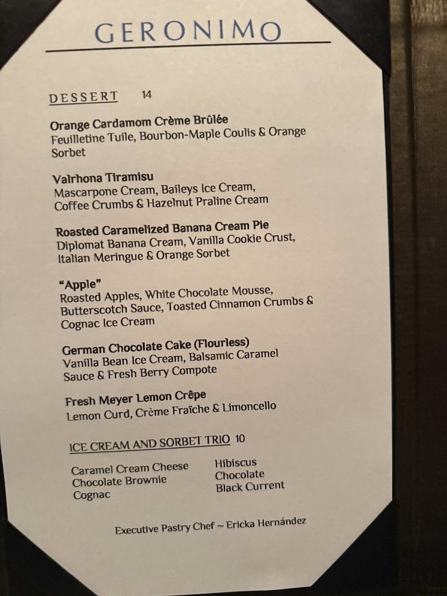 Menu - Geronimo photo 7