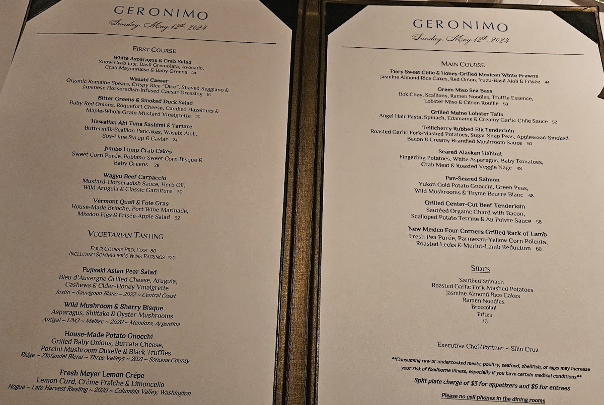 Menu - Geronimo photo 9